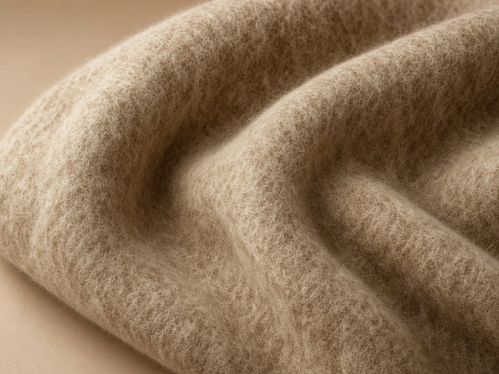 Alpaca blend with a soft lofty nap and warm natural fiber halo
