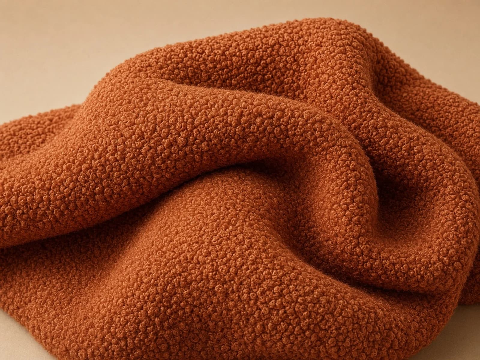 Casentino wool with a dense characteristic curly felted nap