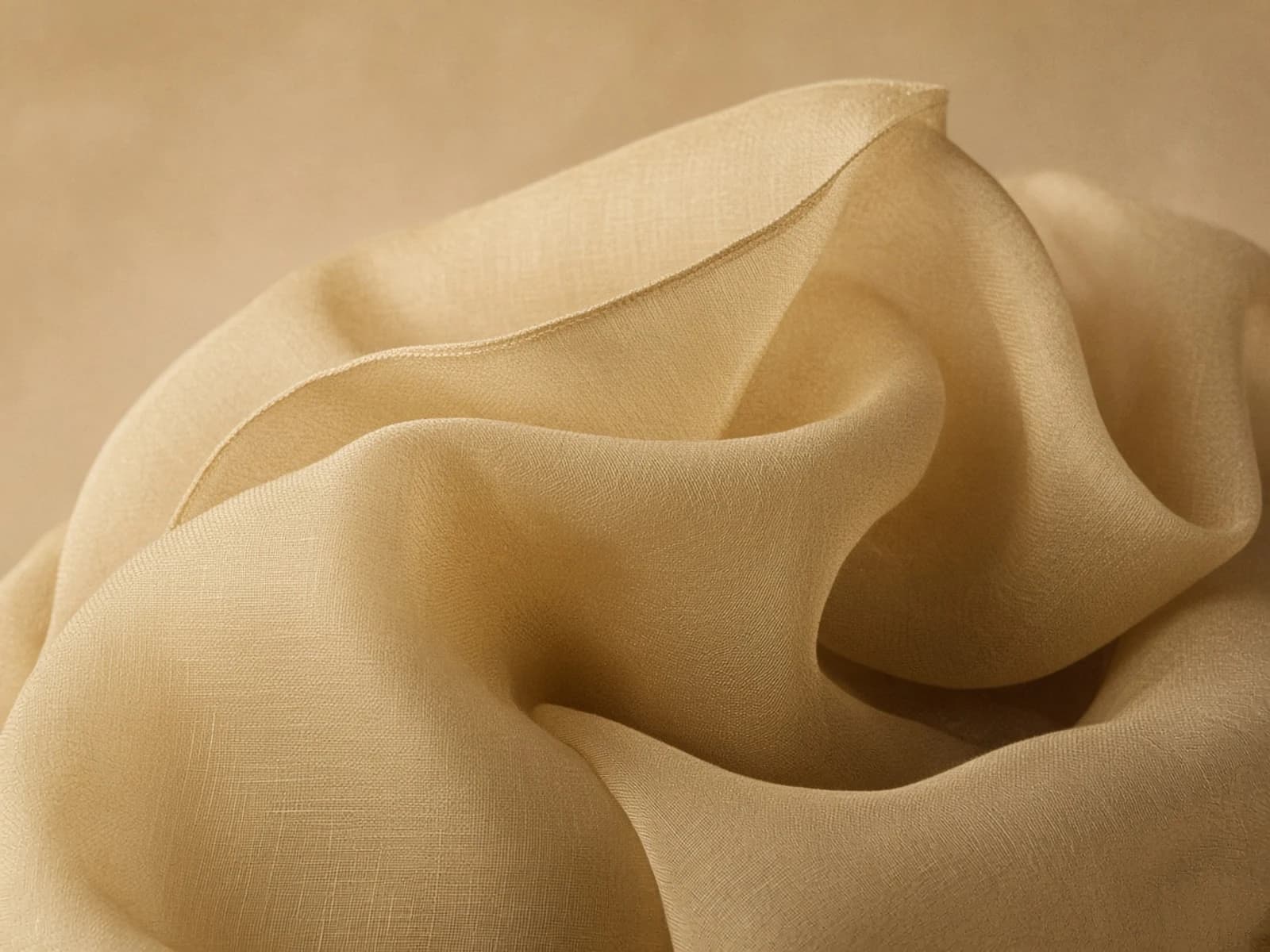 Stiff sheer cotton organdy holding sculptural volume