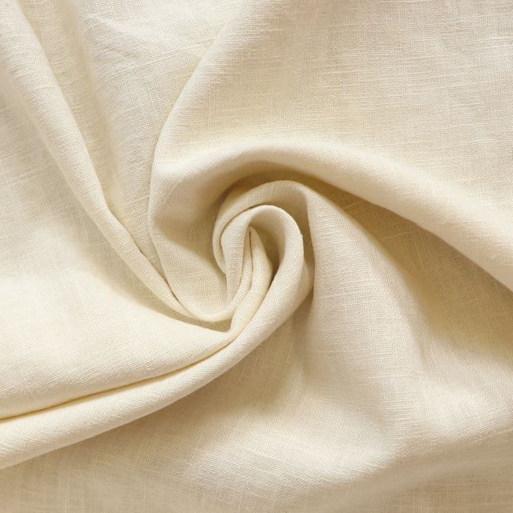Folded cotton fabric with a plain woven surface