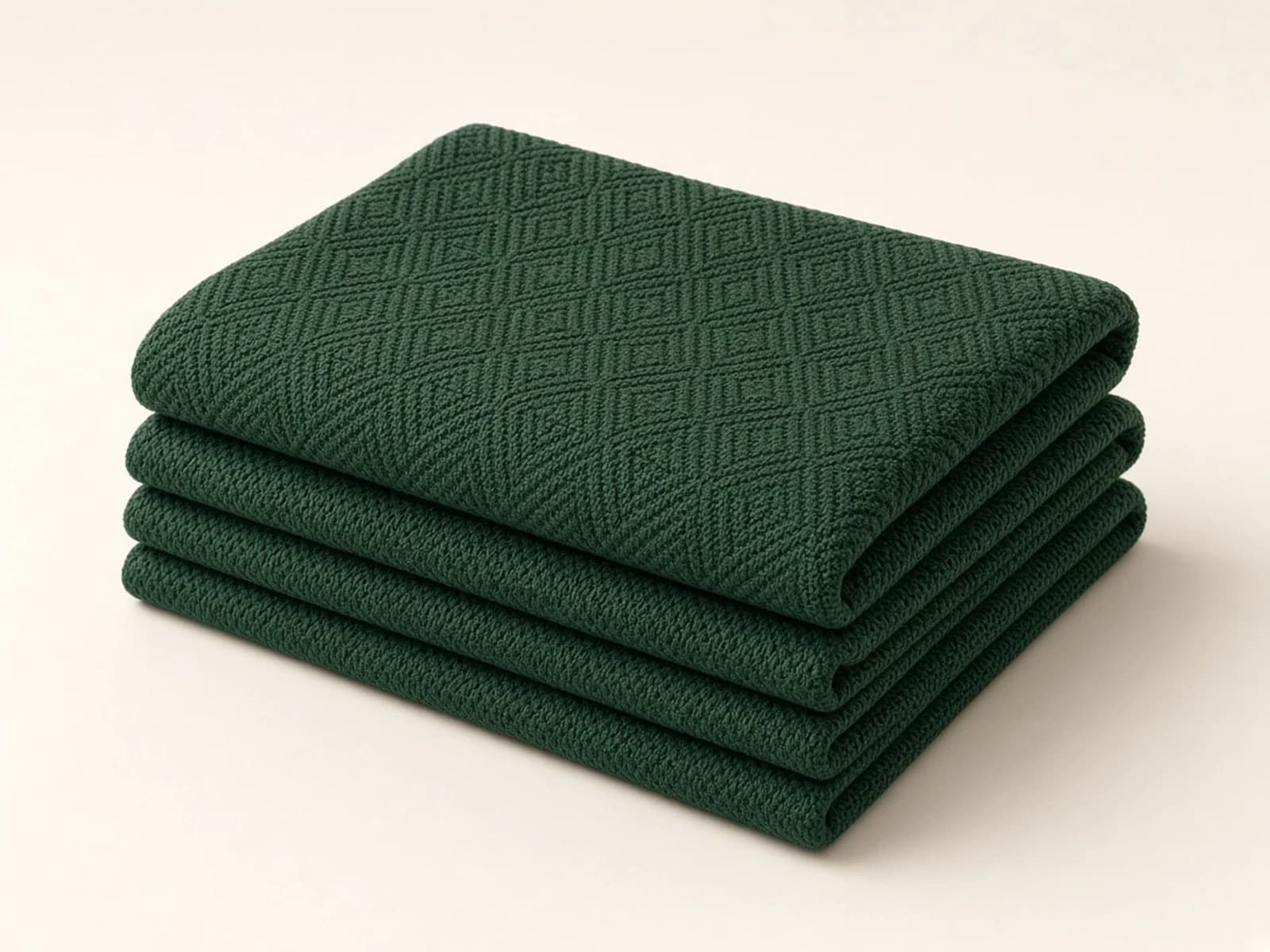 Forest double cotton piqué with dense geometric texture