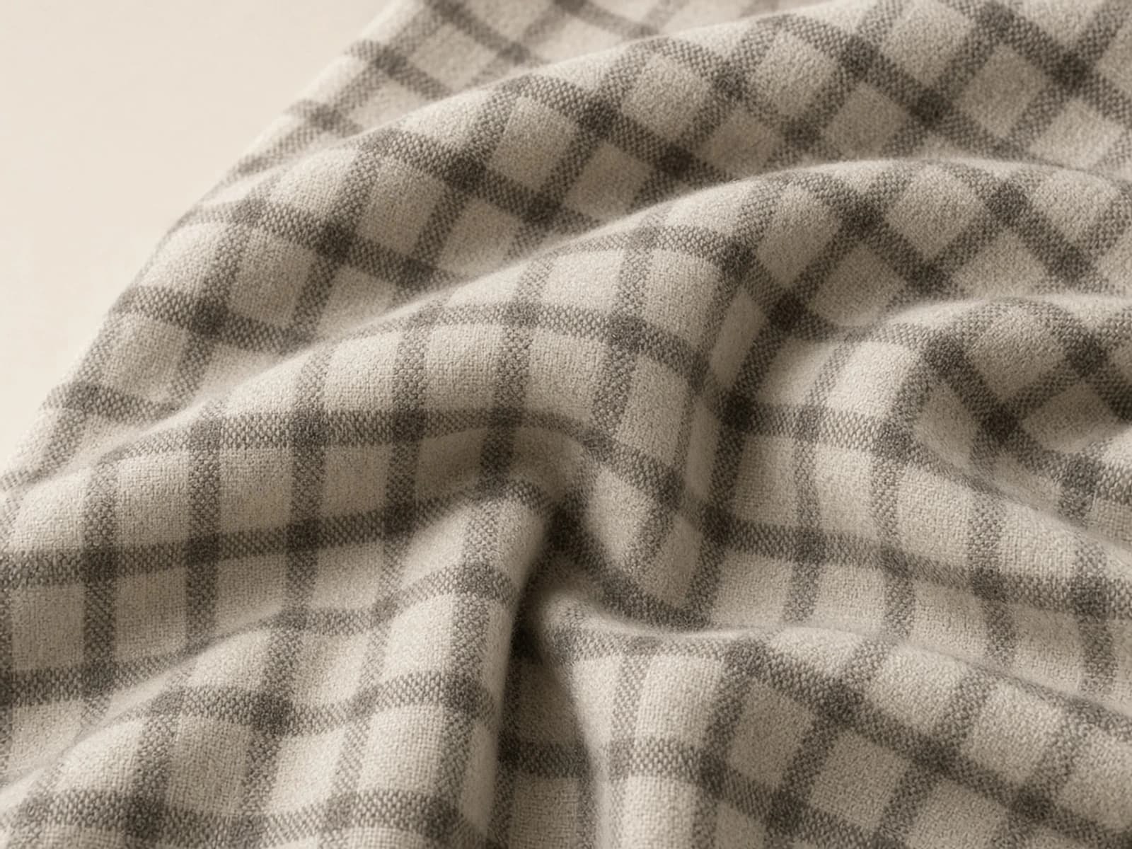 Checked Egyptian cotton flannel with a softly brushed nap