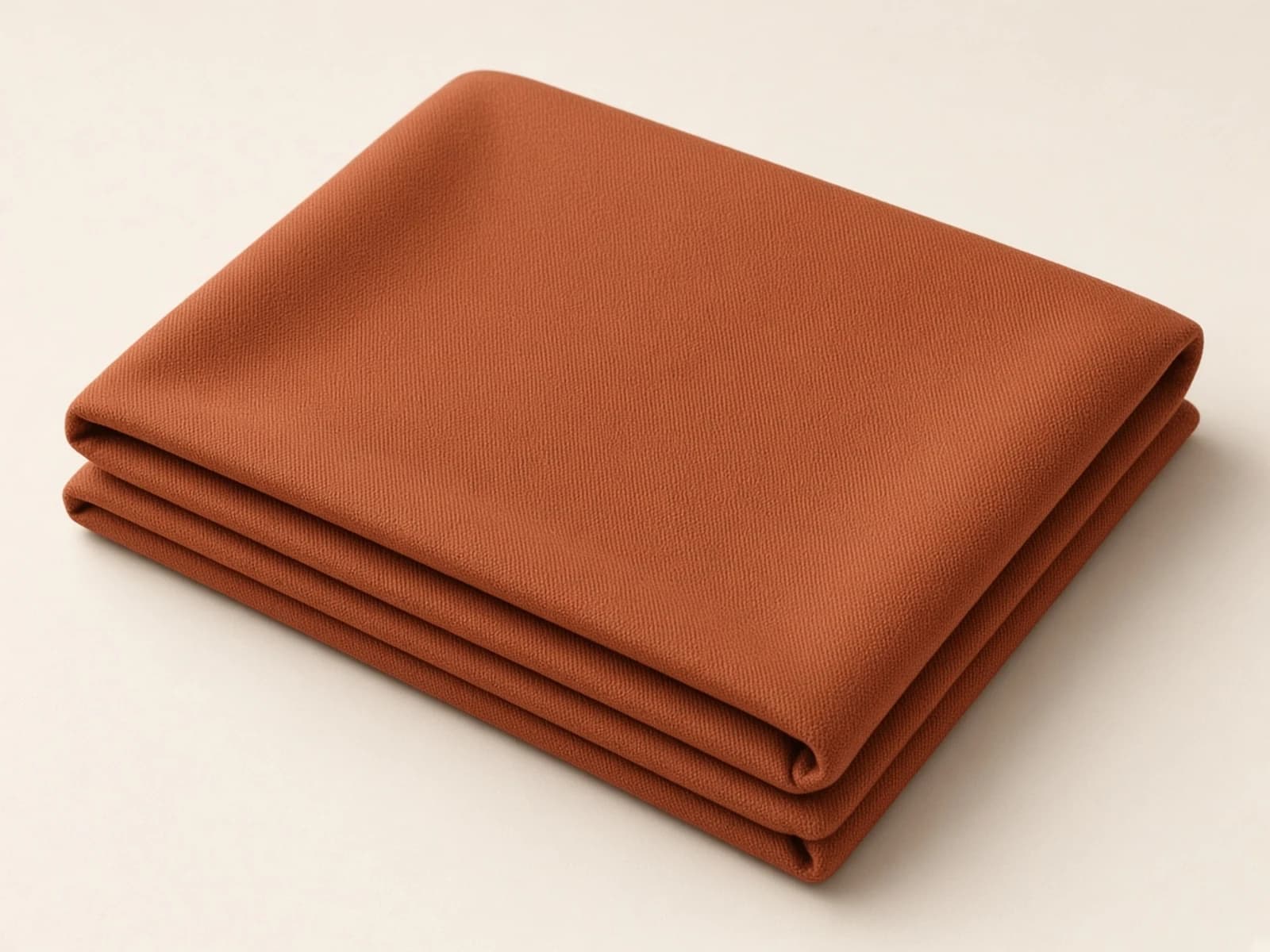 Rust Egyptian cotton twill with a fine diagonal grain