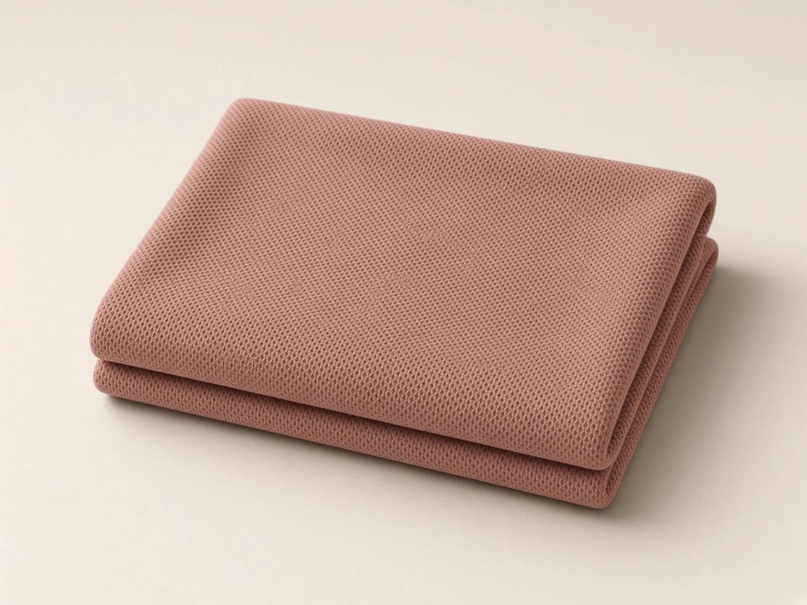 Dusty rose fine cotton piqué with small raised texture