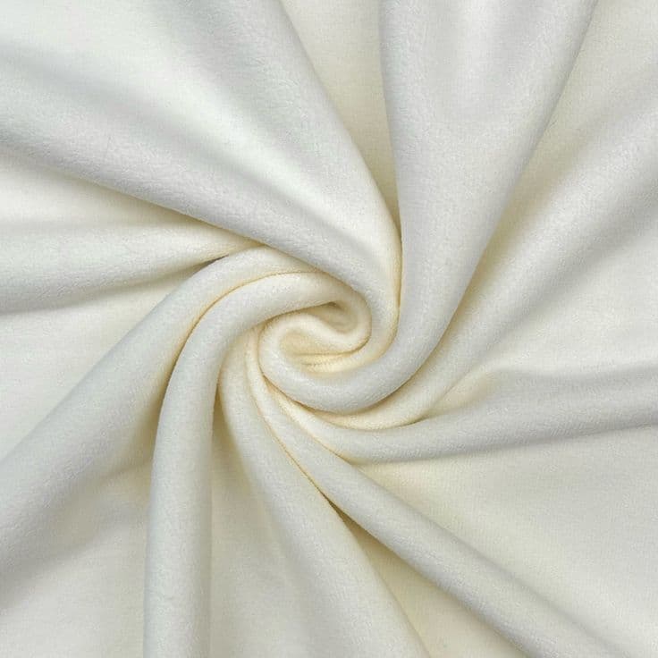 Fleece fabric with a soft brushed pile