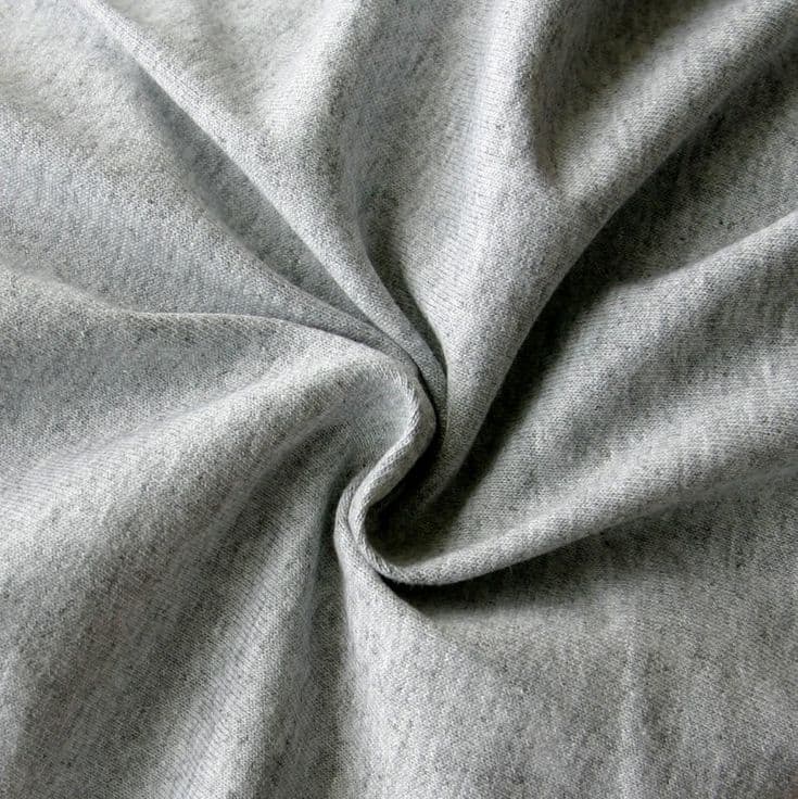 Jersey knit fabric with a looped surface