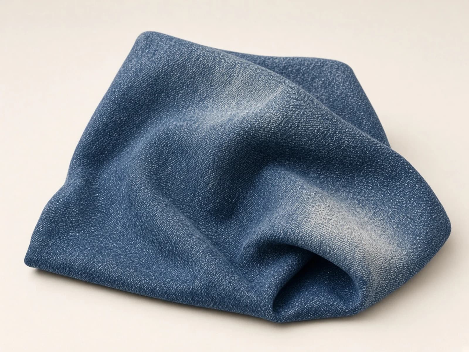 Laser- and ozone-finished denim with controlled tonal fading