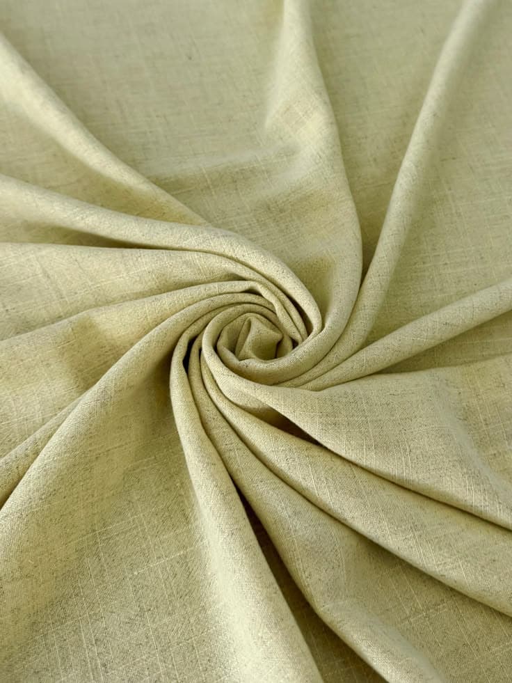 Natural linen fabric with a visible woven texture