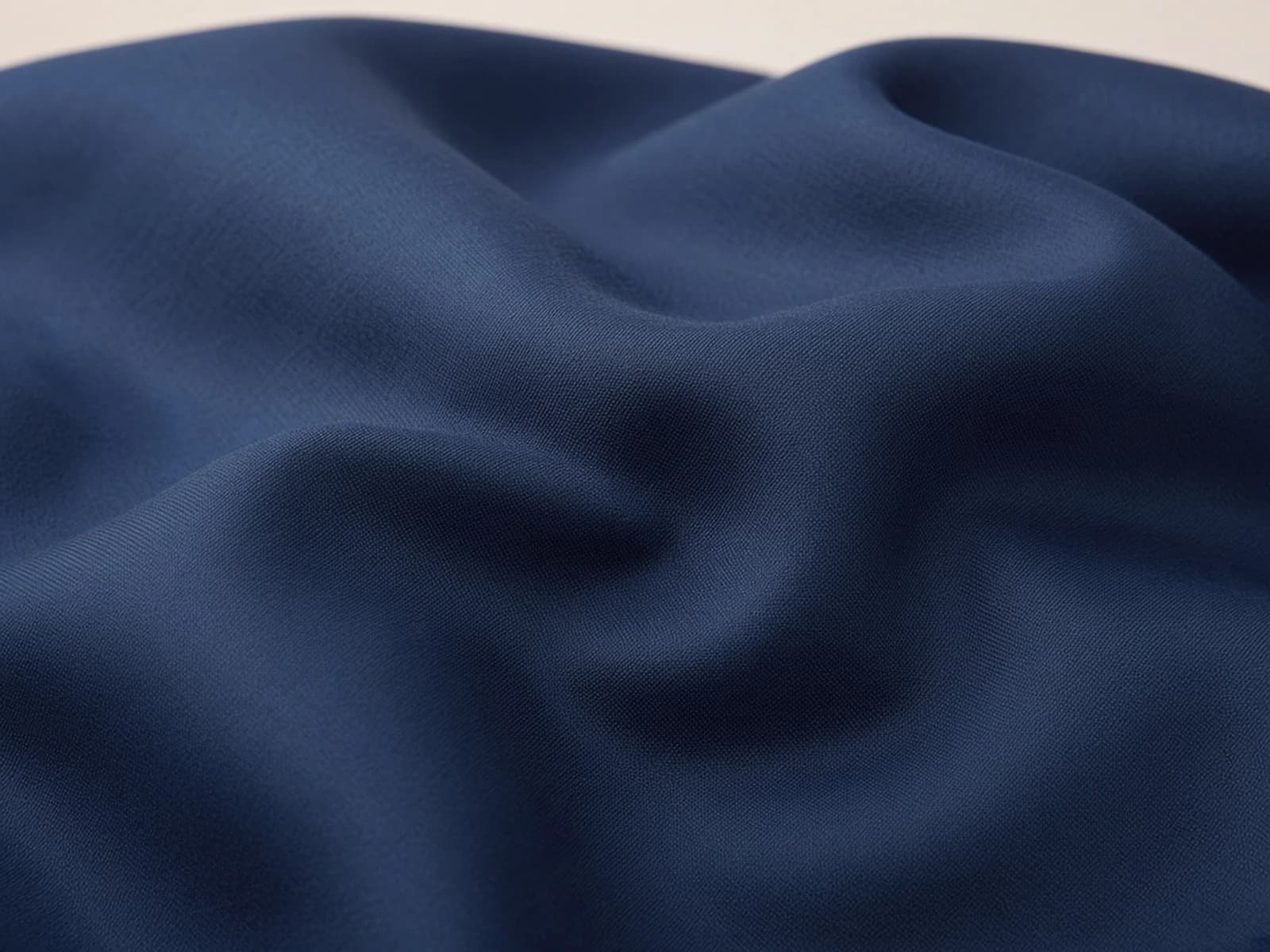 Navy mercerized cotton sateen with controlled surface lustre