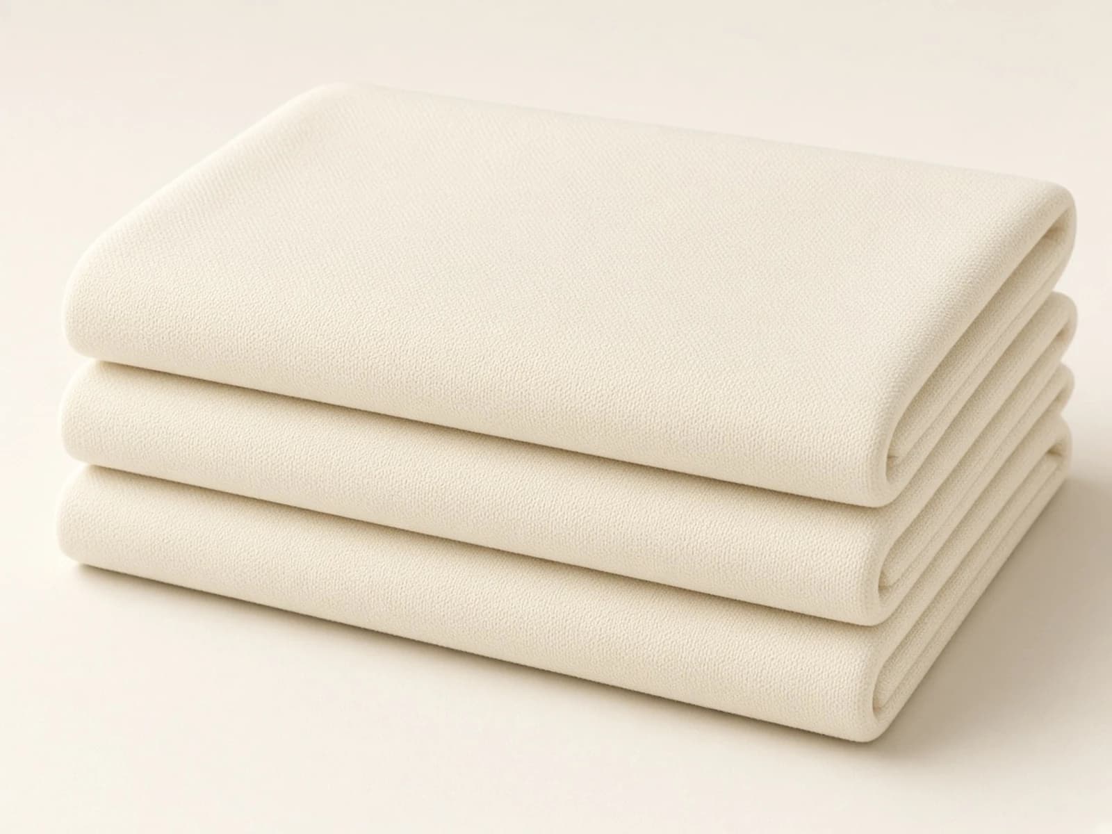 Cream Pima cotton interlock with a smooth stable double face