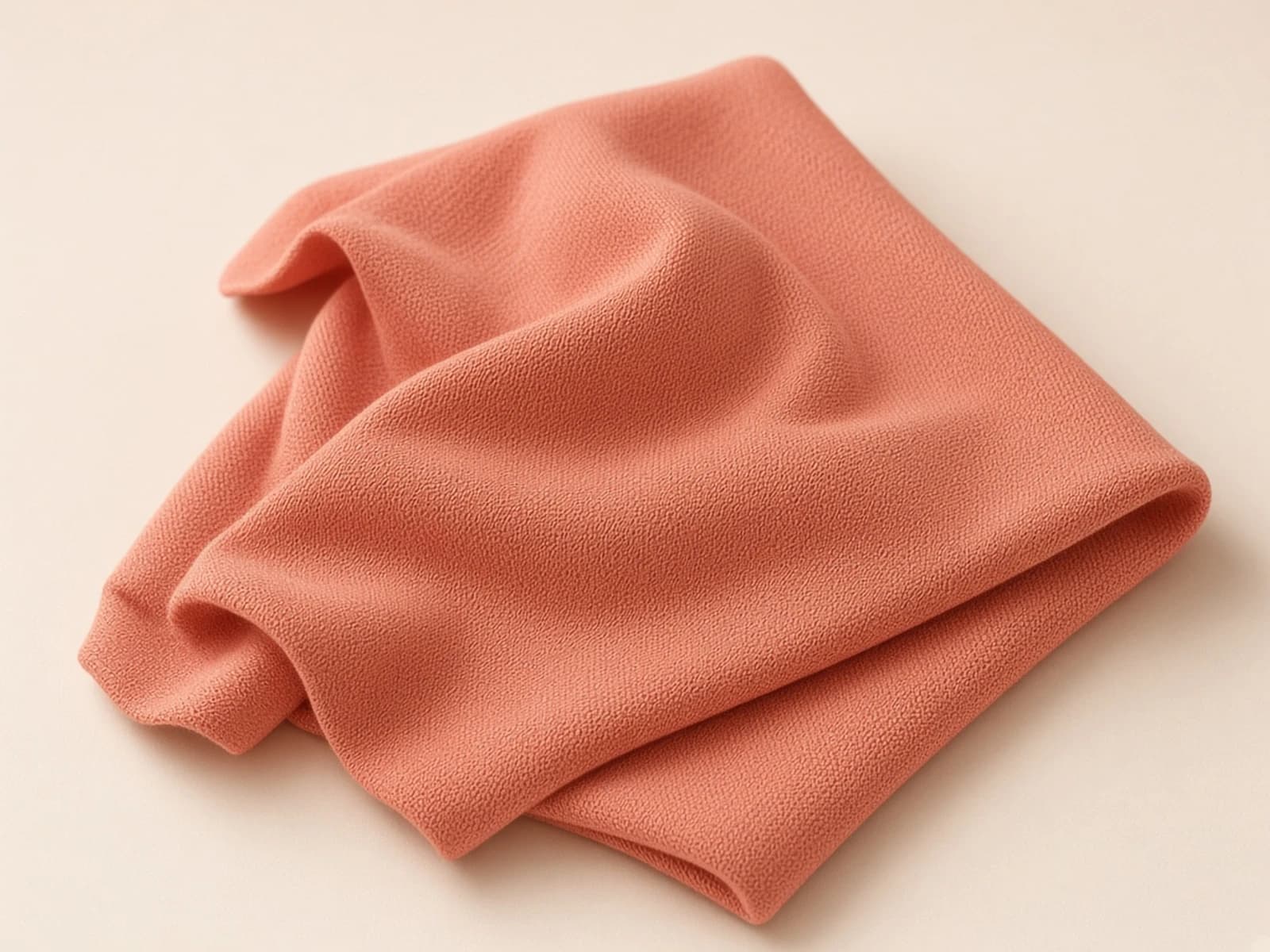 Coral Pima cotton jersey with a smooth fine knit face