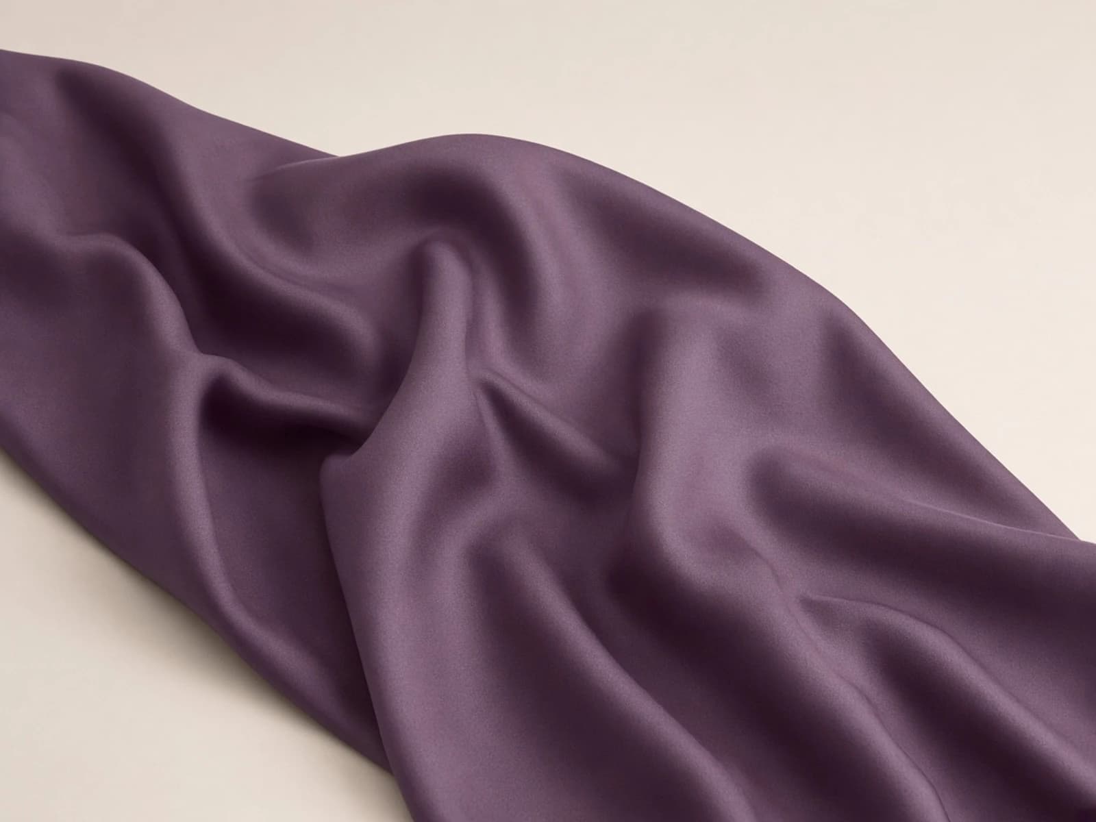 Plum Pima cotton sateen with restrained natural lustre