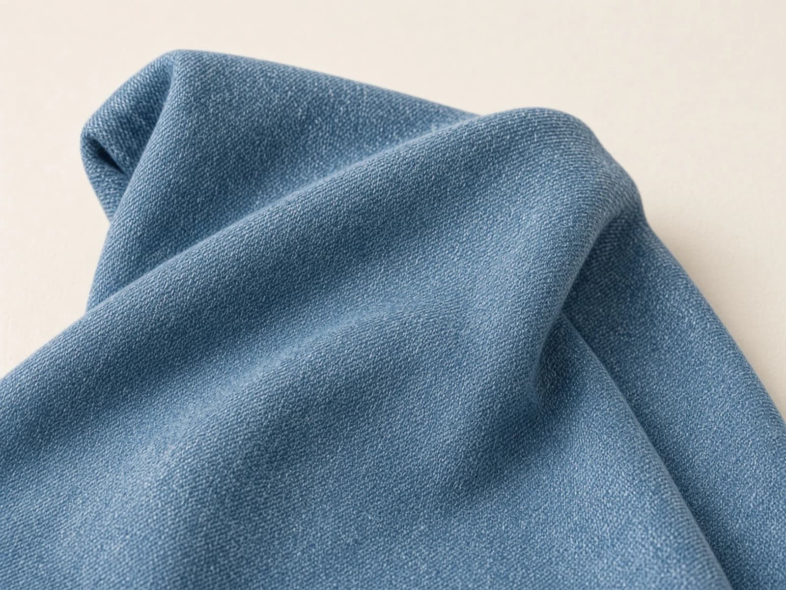 Washed blue recycled-cotton denim with authentic diagonal twill