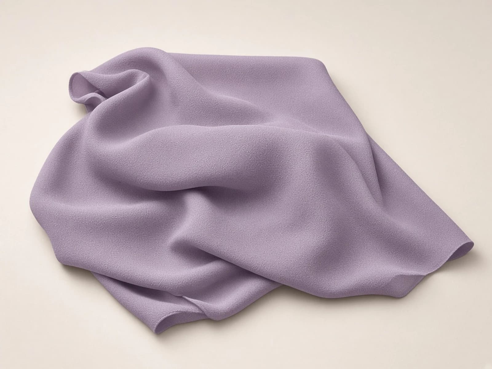 Dusty lilac silk crepe with a fine pebbled surface