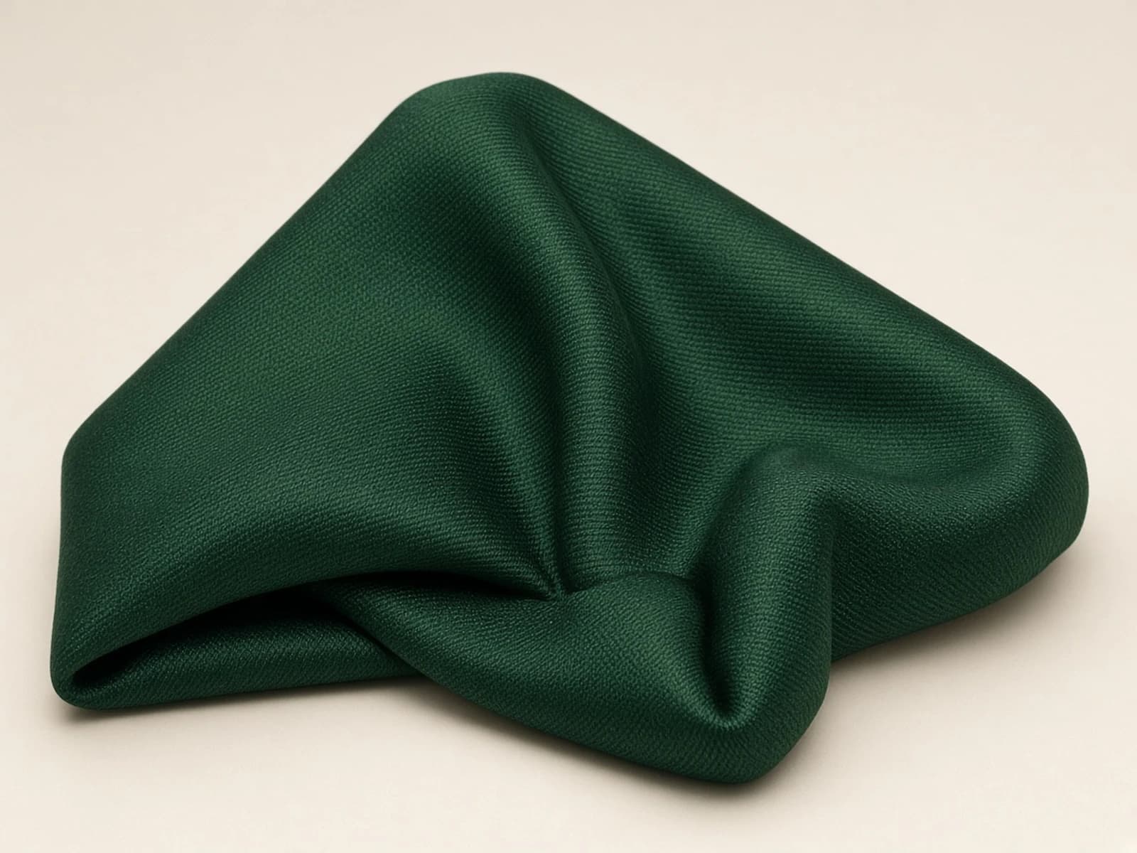 Forest green silk faille with a firm crosswise rib