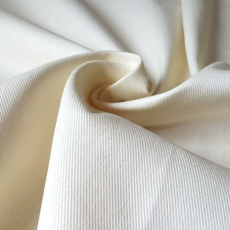 Twill fabric with a diagonal rib