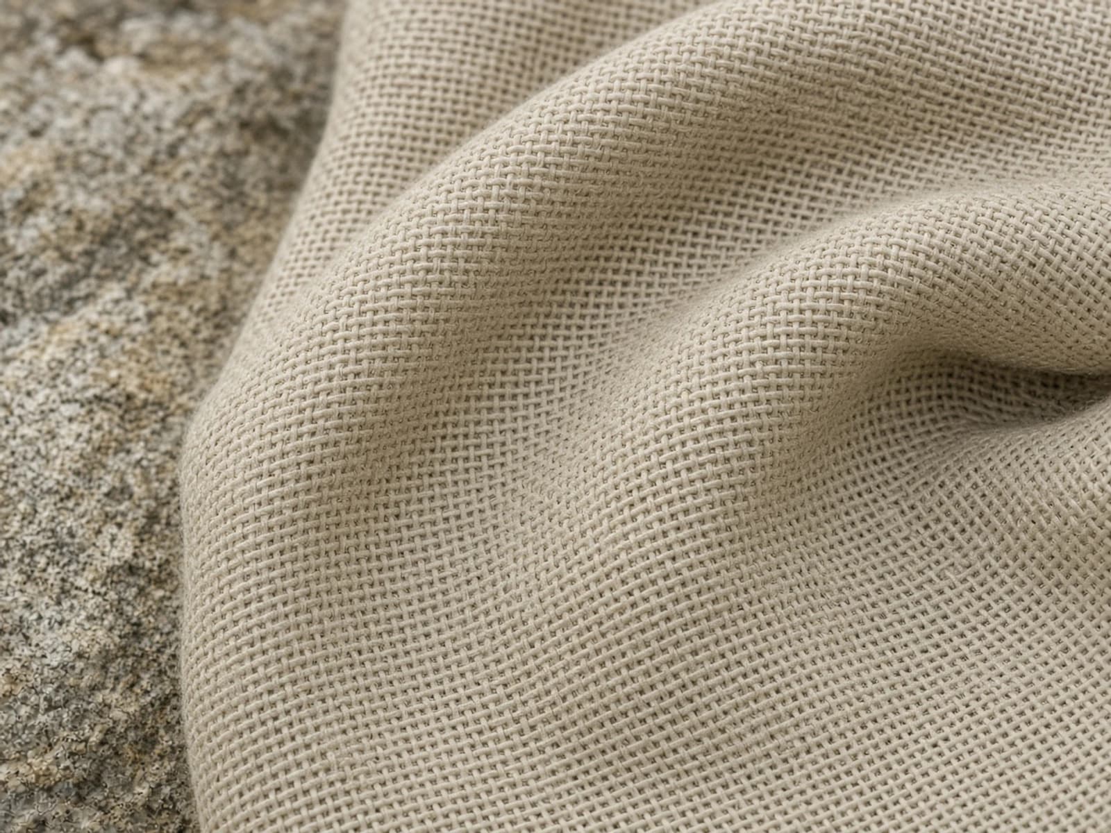 wool linen tailoring open weave fabric