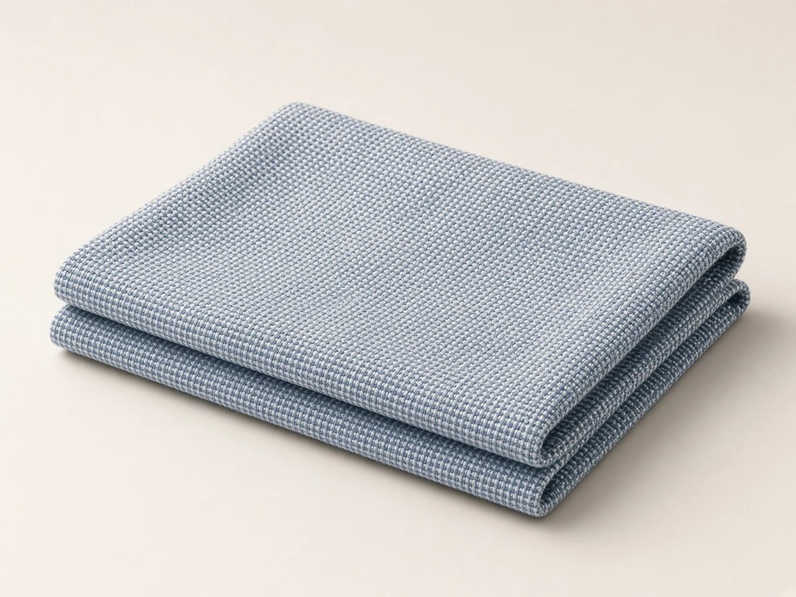 Blue Oxford chambray cotton with coloured-yarn basketweave contrast